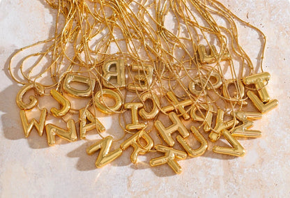 Initial Letter Pendant Necklace