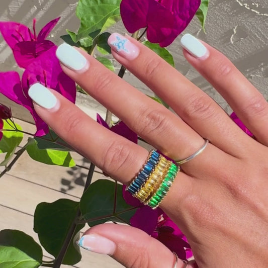 Elegant Adjustable Zirconia Eternity Ring