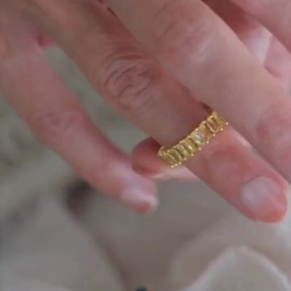 Elegant Adjustable Zirconia Eternity Ring