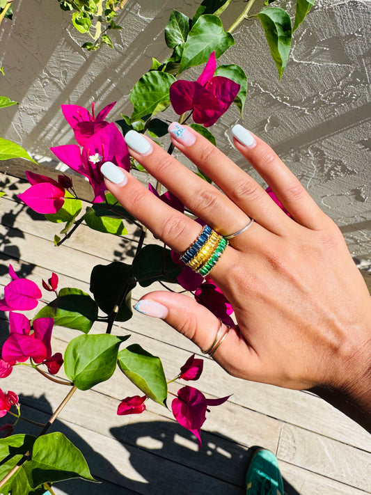 Elegant Adjustable Zirconia Eternity Ring